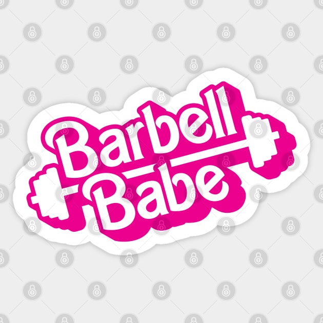 Barbell Babe Doll Logo Sticker by brogressproject